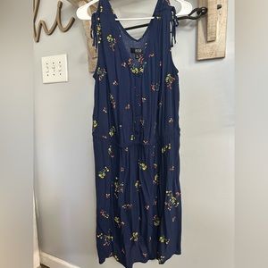 Women’s NWT a.na. Size XL Navy Blue Floral Midi Dress